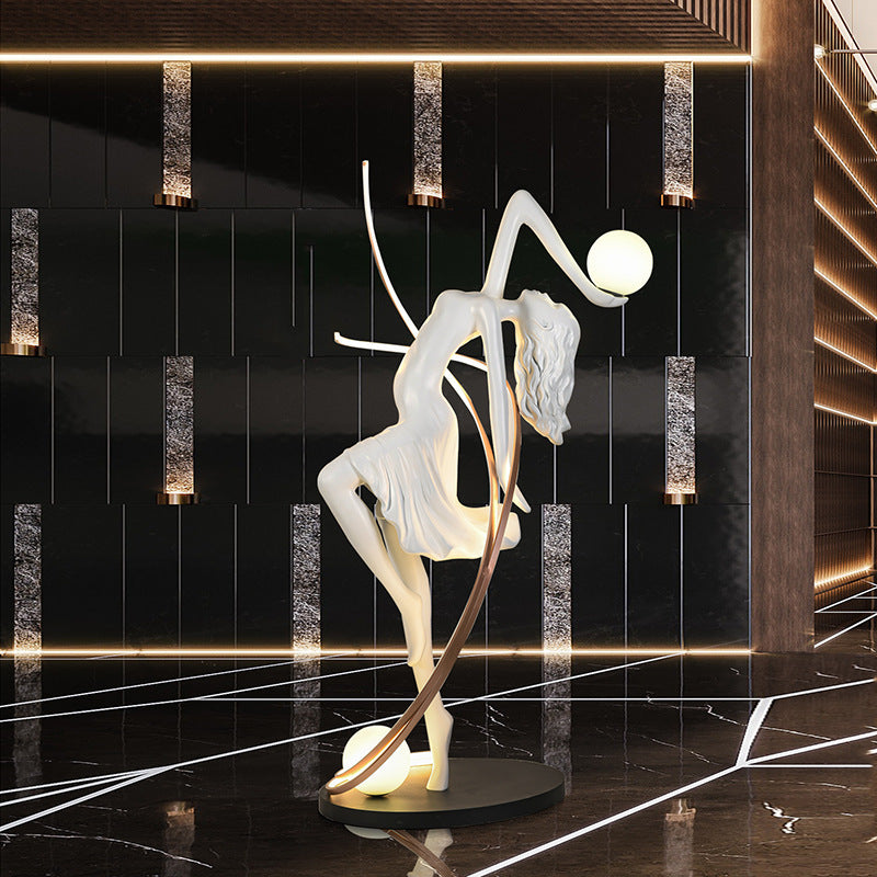 Dance Goddess Corner Standing Light Sculptural Floor Lamp