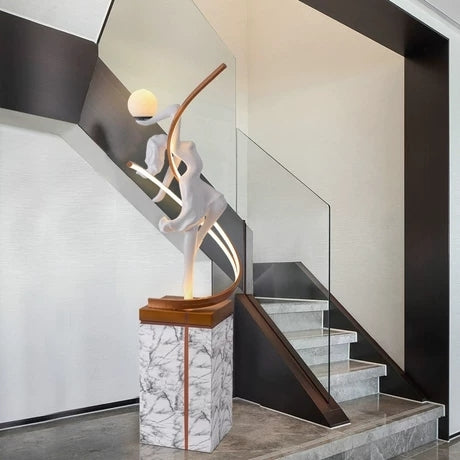 Dance Goddess Corner Standing Light Sculptural Floor Lamp