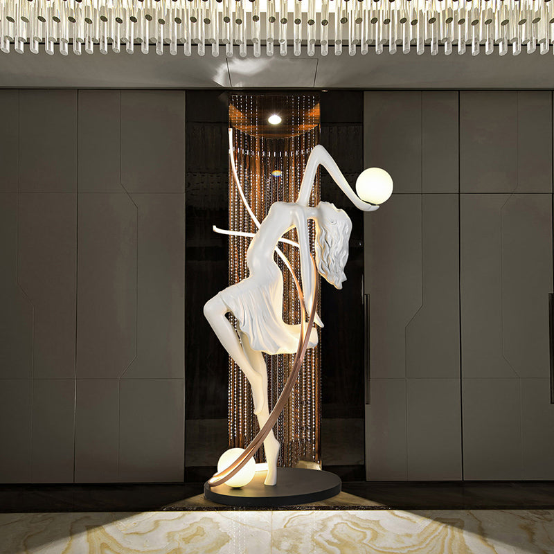 Dance Goddess Corner Standing Light Sculptural Floor Lamp