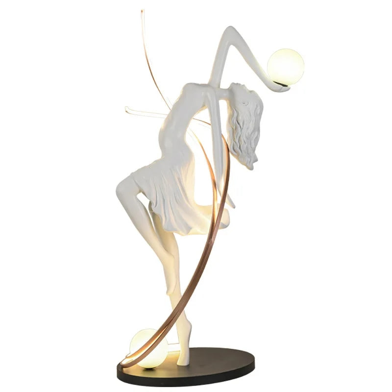 Dance Goddess Corner Standing Light Sculptural Floor Lamp