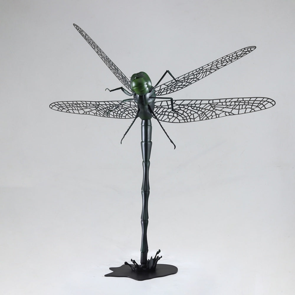 Dragonfly Water Splash Design Fiberglass Metal Sculpture