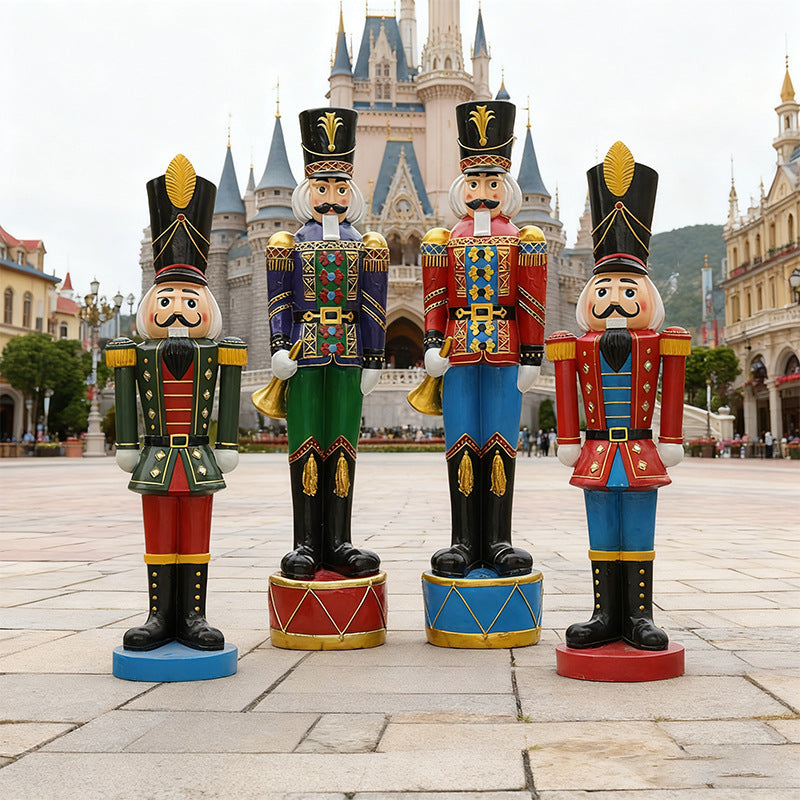 Giant Nutcracker Soldier Figure Statue for Mall Entrance