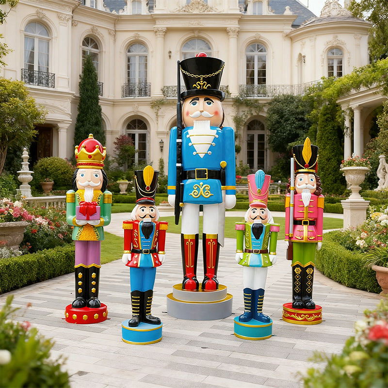 Giant Nutcracker Soldier Figure Statue for Mall Entrance