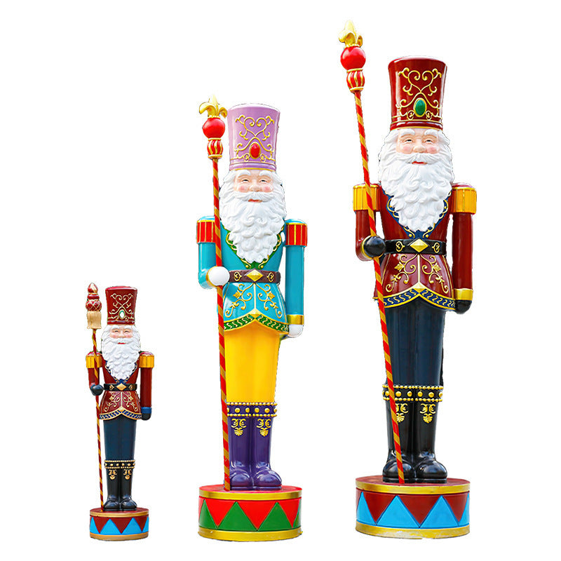 Giant Nutcracker Soldier Figure Statue for Mall Entrance