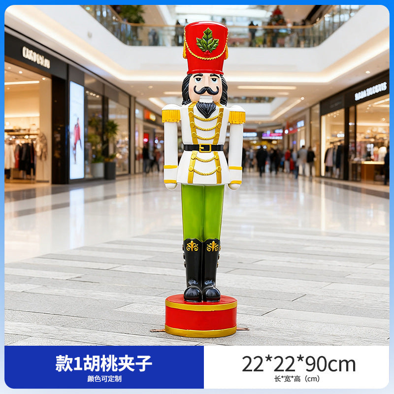 Giant Nutcracker Soldier Figure Statue for Mall Entrance