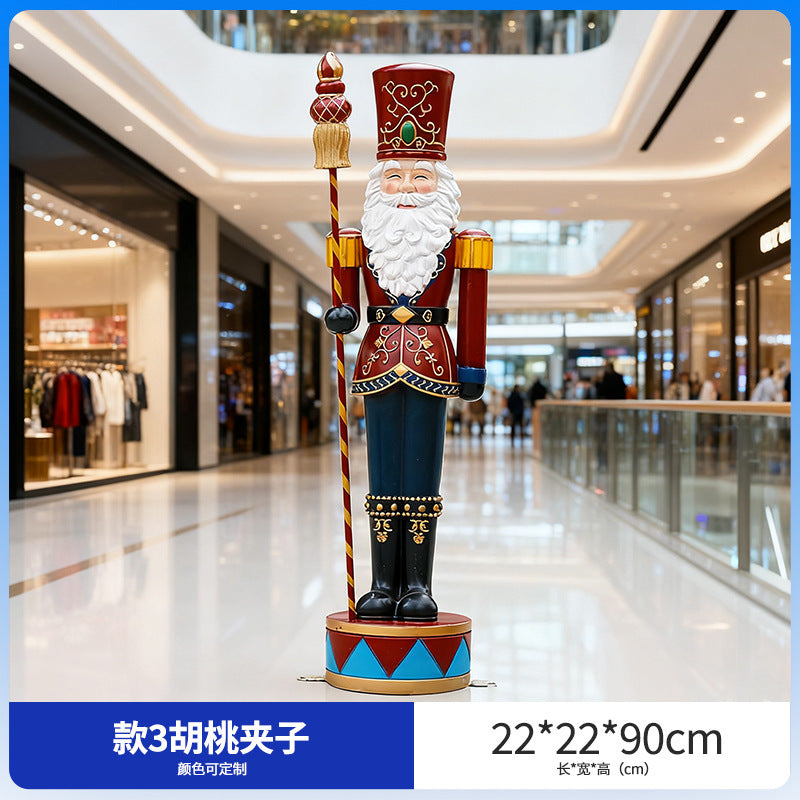 Giant Nutcracker Soldier Figure Statue for Mall Entrance