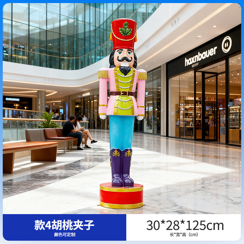 Giant Nutcracker Soldier Figure Statue for Mall Entrance