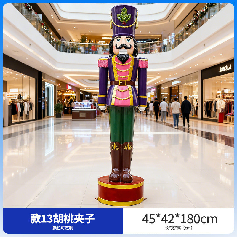 Giant Nutcracker Soldier Figure Statue for Mall Entrance