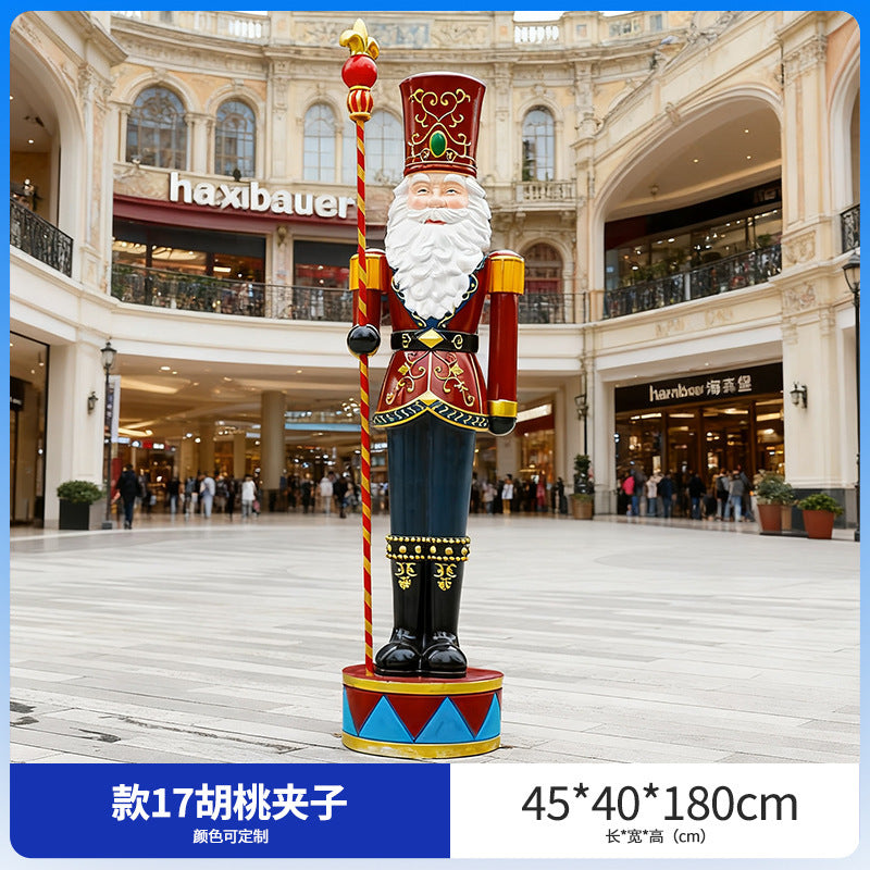 Giant Nutcracker Soldier Figure Statue for Mall Entrance