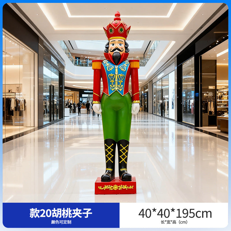 Giant Nutcracker Soldier Figure Statue for Mall Entrance