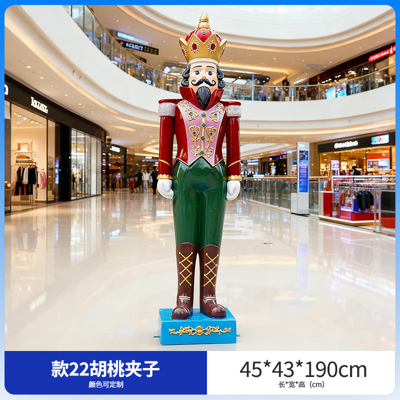 Giant Nutcracker Soldier Figure Statue for Mall Entrance