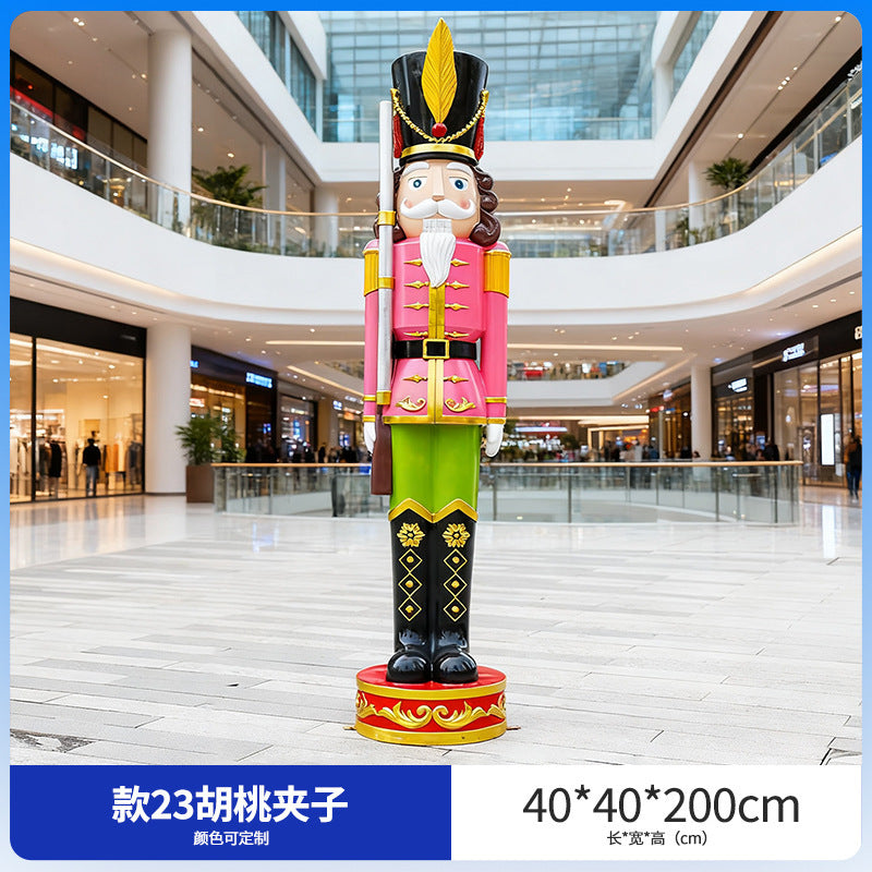 Giant Nutcracker Soldier Figure Statue for Mall Entrance