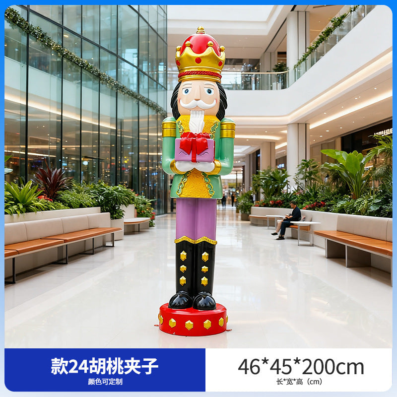 Giant Nutcracker Soldier Figure Statue for Mall Entrance