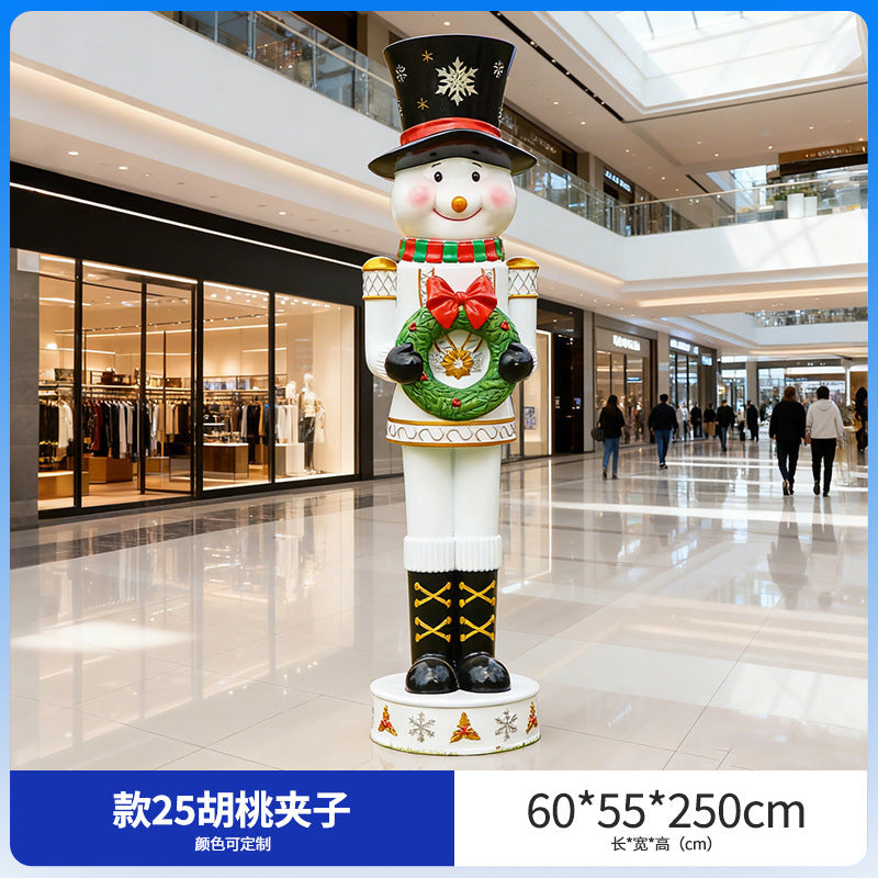 Giant Nutcracker Soldier Figure Statue for Mall Entrance