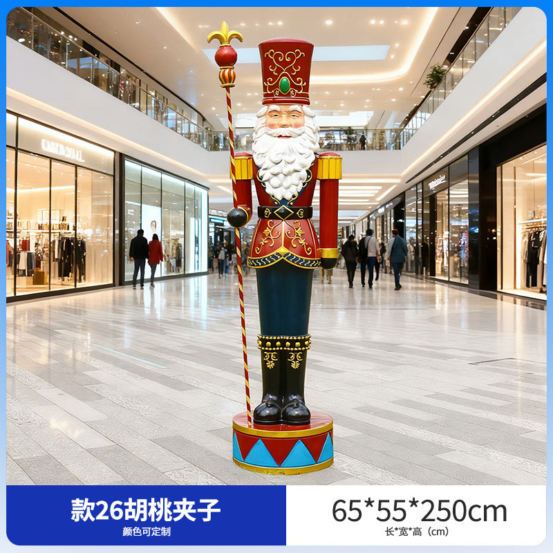 Giant Nutcracker Soldier Figure Statue for Mall Entrance