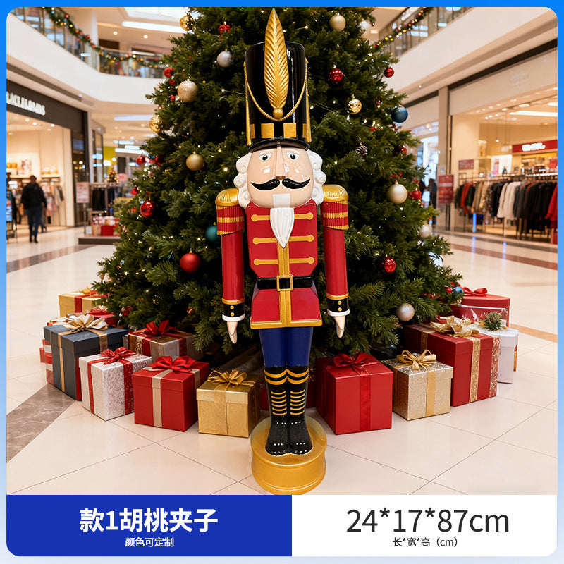 Giant Nutcracker Soldier Figure Statue for Mall Entrance