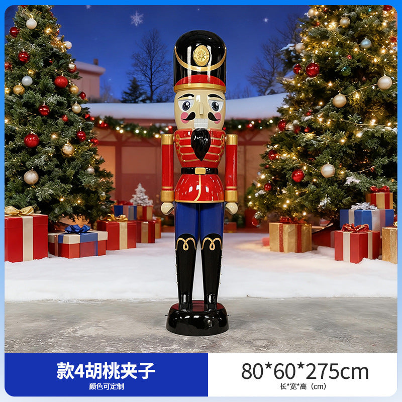 Giant Nutcracker Soldier Figure Statue for Mall Entrance