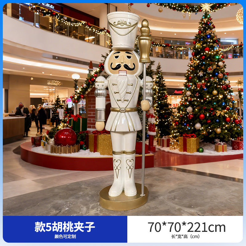 Giant Nutcracker Soldier Figure Statue for Mall Entrance