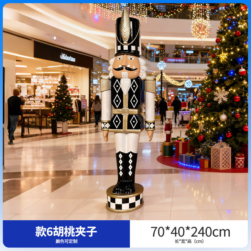 Giant Nutcracker Soldier Figure Statue for Mall Entrance