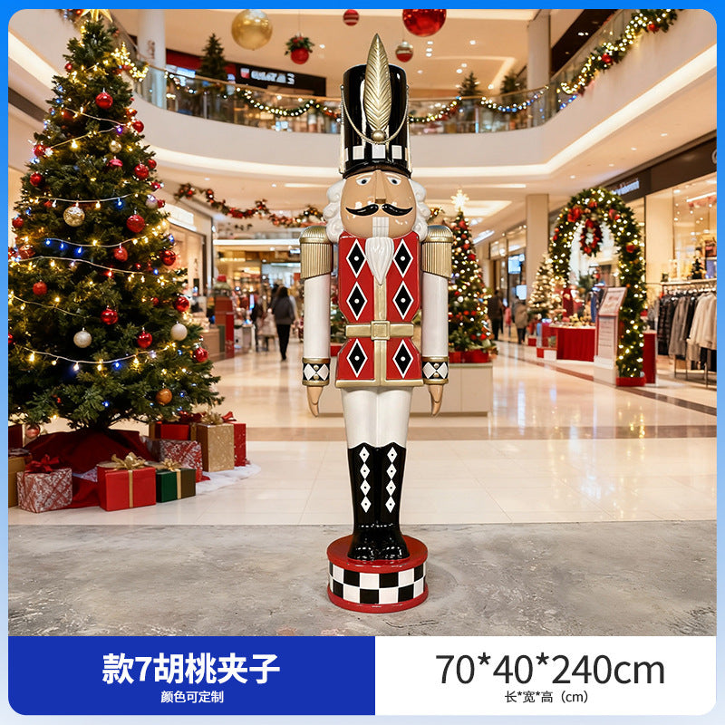 Giant Nutcracker Soldier Figure Statue for Mall Entrance