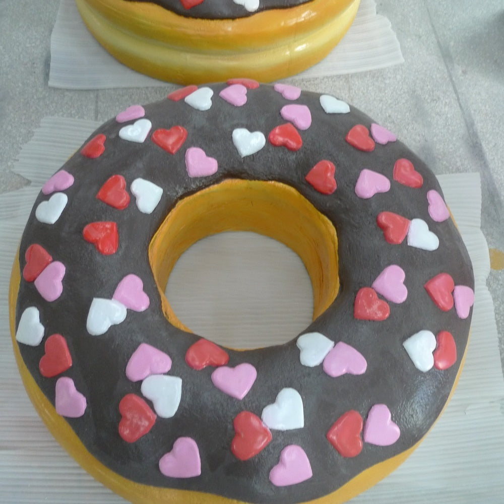 Glossy Fiberglass Donut Sculpture for Playgrounds and Playrooms-OVERSCALE ART