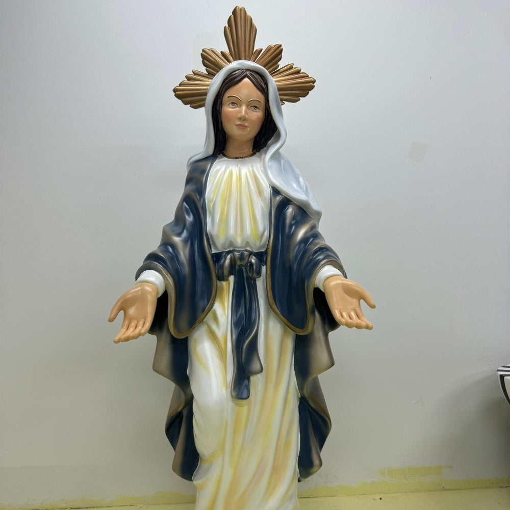 Handcrafted Virgin Mary FRP Statue Sacred Religious Sculpture