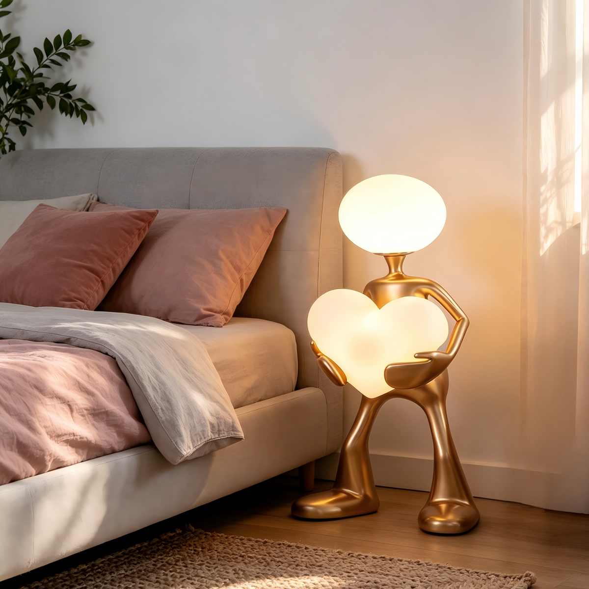 Heart Form Art Sculpture Lamp Sculptural LED Light