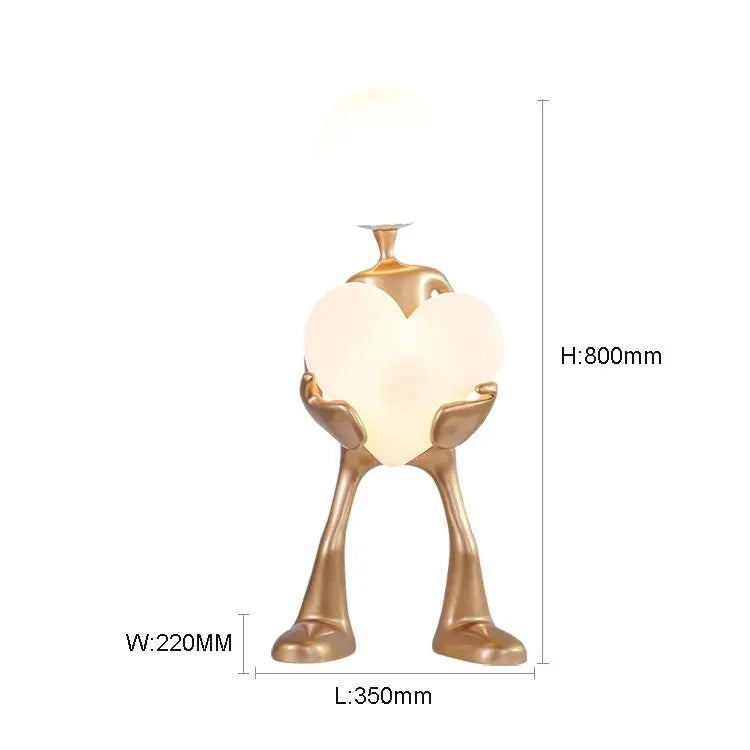 Heart Form Art Sculpture Lamp Sculptural LED Light