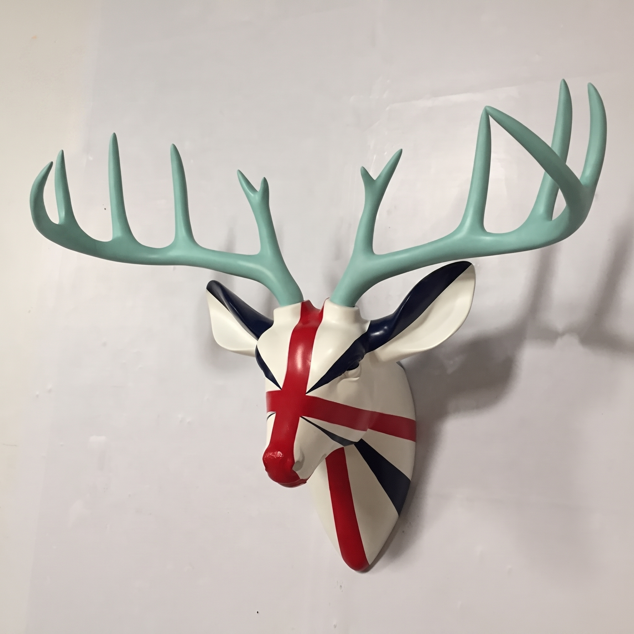 Cartoon Deer Head Wall Sculpture in Resin