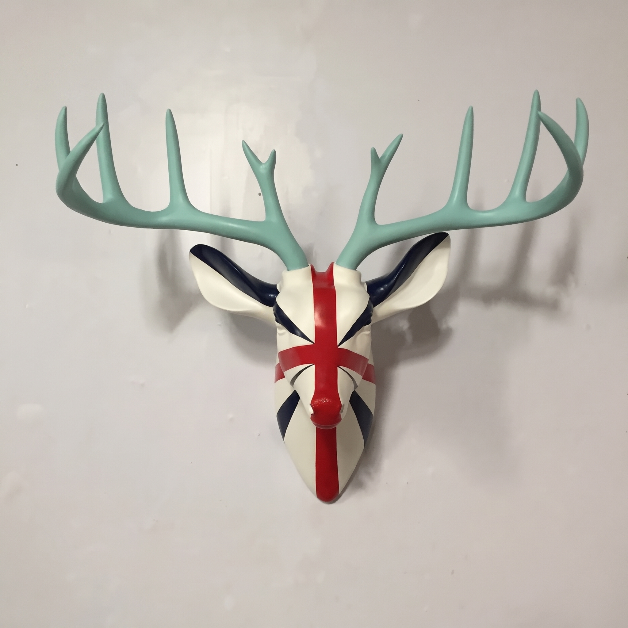 Cartoon Deer Head Wall Sculpture in Resin