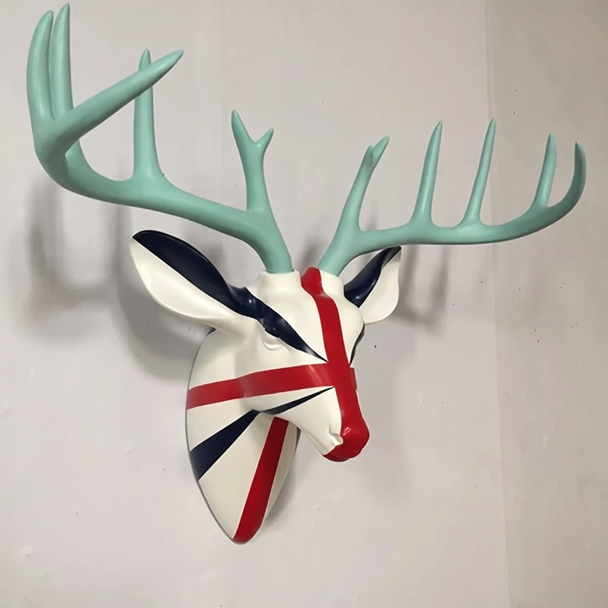 Cartoon Deer Head Wall Sculpture in Resin
