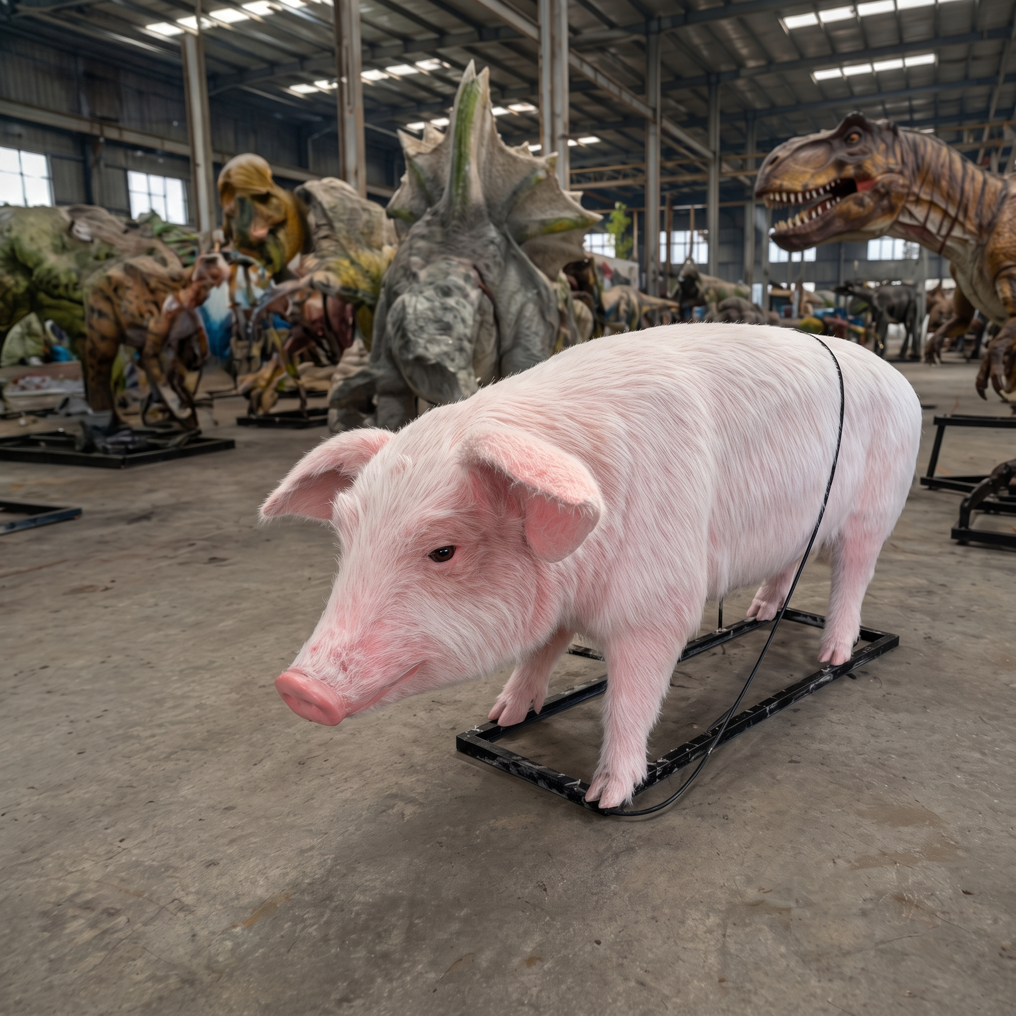 Large Simulated Pig Sculpture for Garden and Display