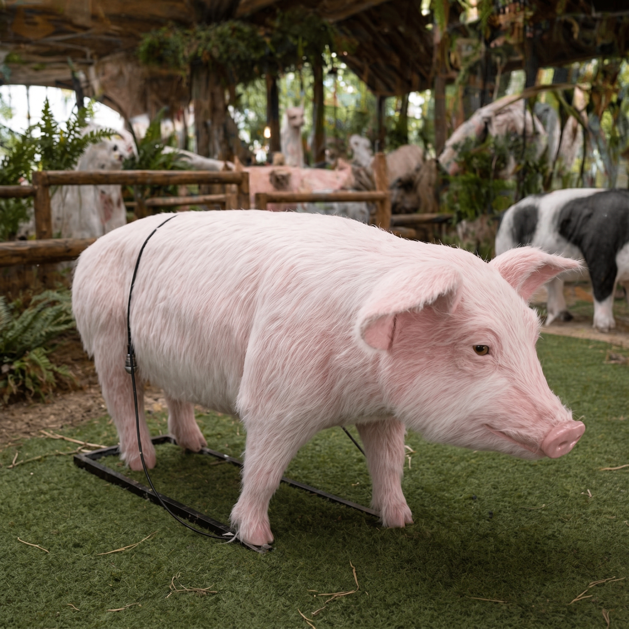 Large Simulated Pig Sculpture for Garden and Display