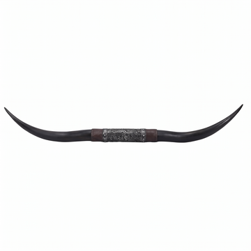 Extra Large Longhorn Skull Wall Sculpture in Black Finish
