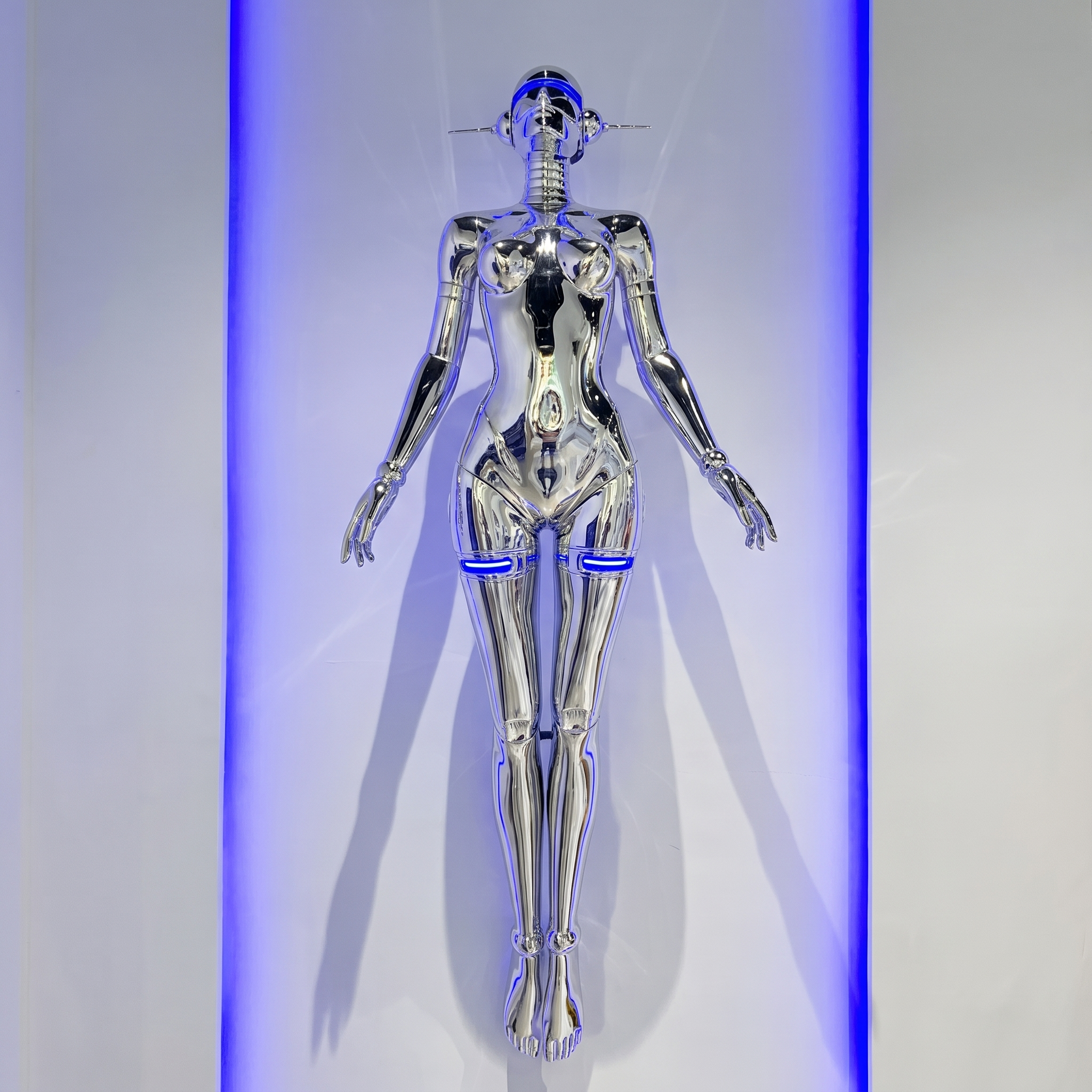 Science Fiction Robot Fiberglass Floor Sculpture for Interiors
