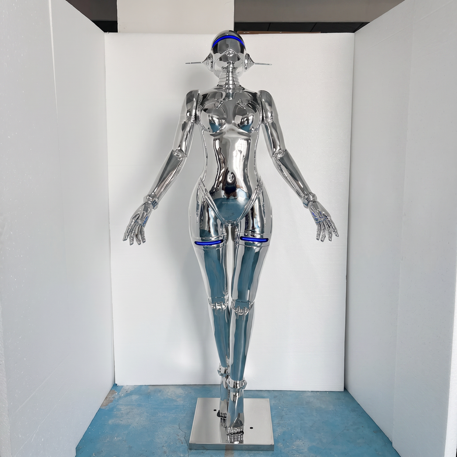 Science Fiction Robot Fiberglass Floor Sculpture for Interiors