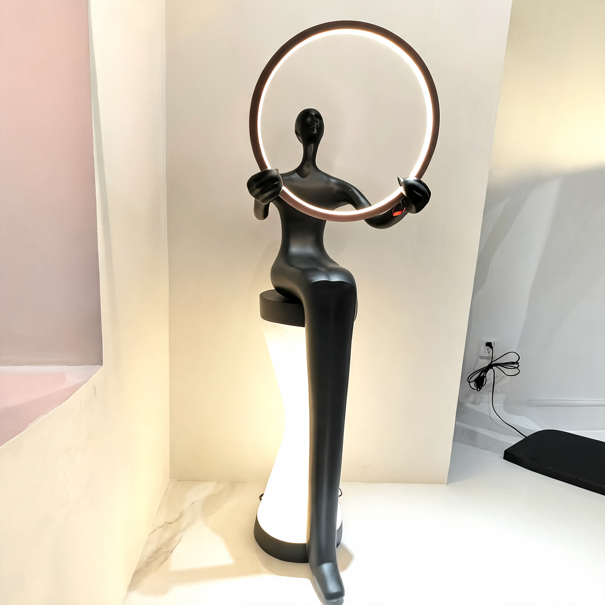 Modern Abstract Figure Sculpture Decorative Lamp Floor Light-OVERSCALE ART