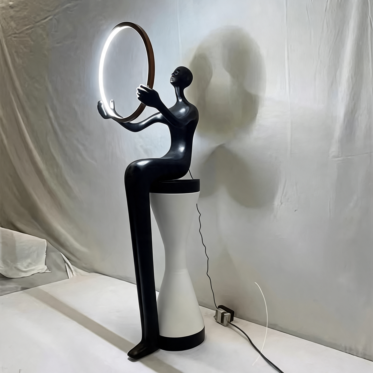 Modern Abstract Figure Sculpture Decorative Lamp Floor Light-OVERSCALE ART