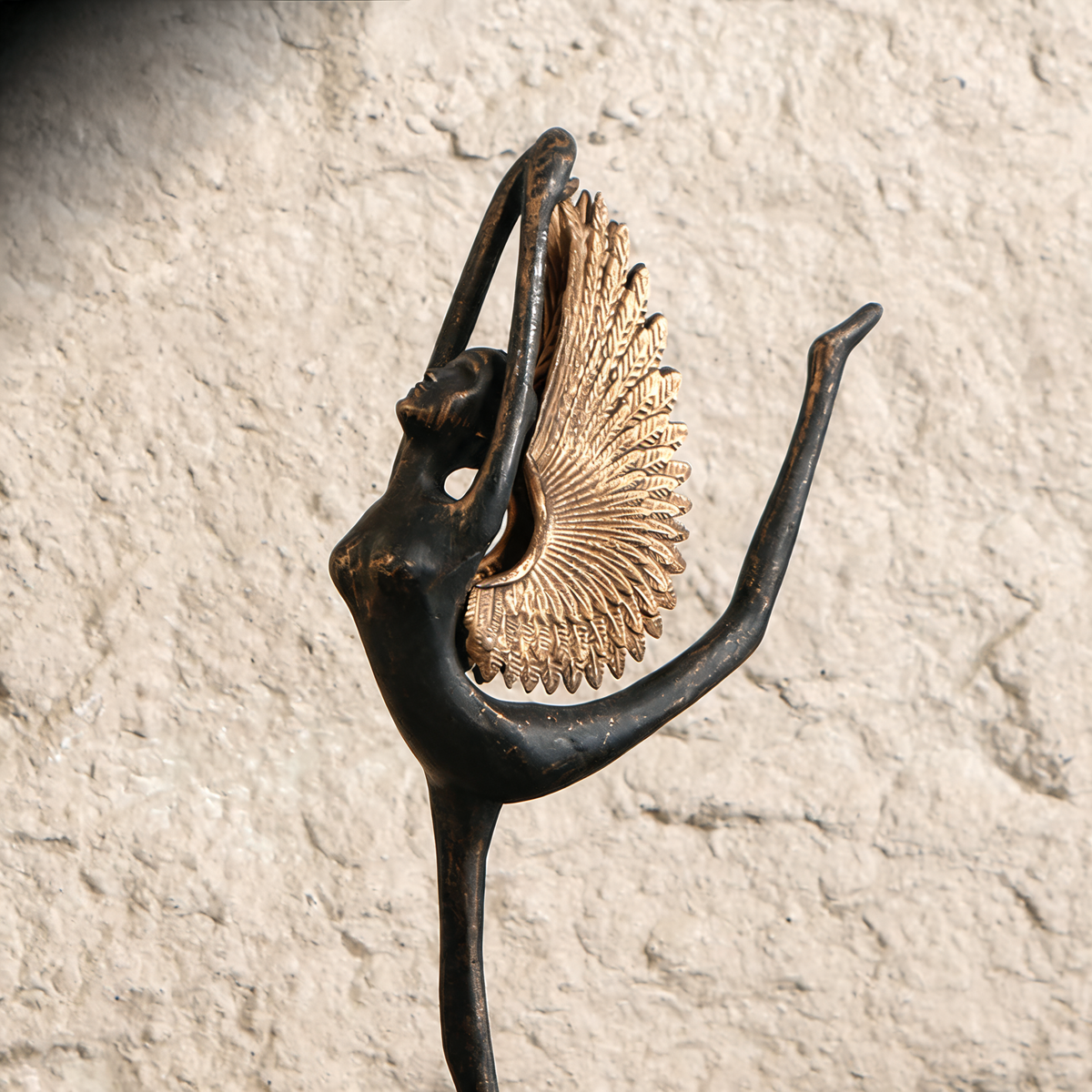 Angel Dancer Tabletop Sculpture in Home Decoration Alloy
