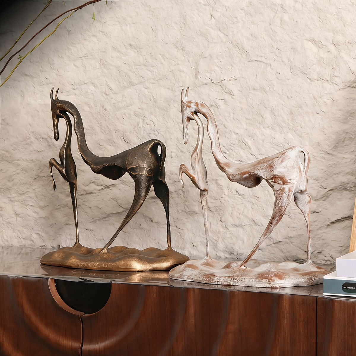Decor Sculpture Abstract Horse Decorative Tabletop Sculpture