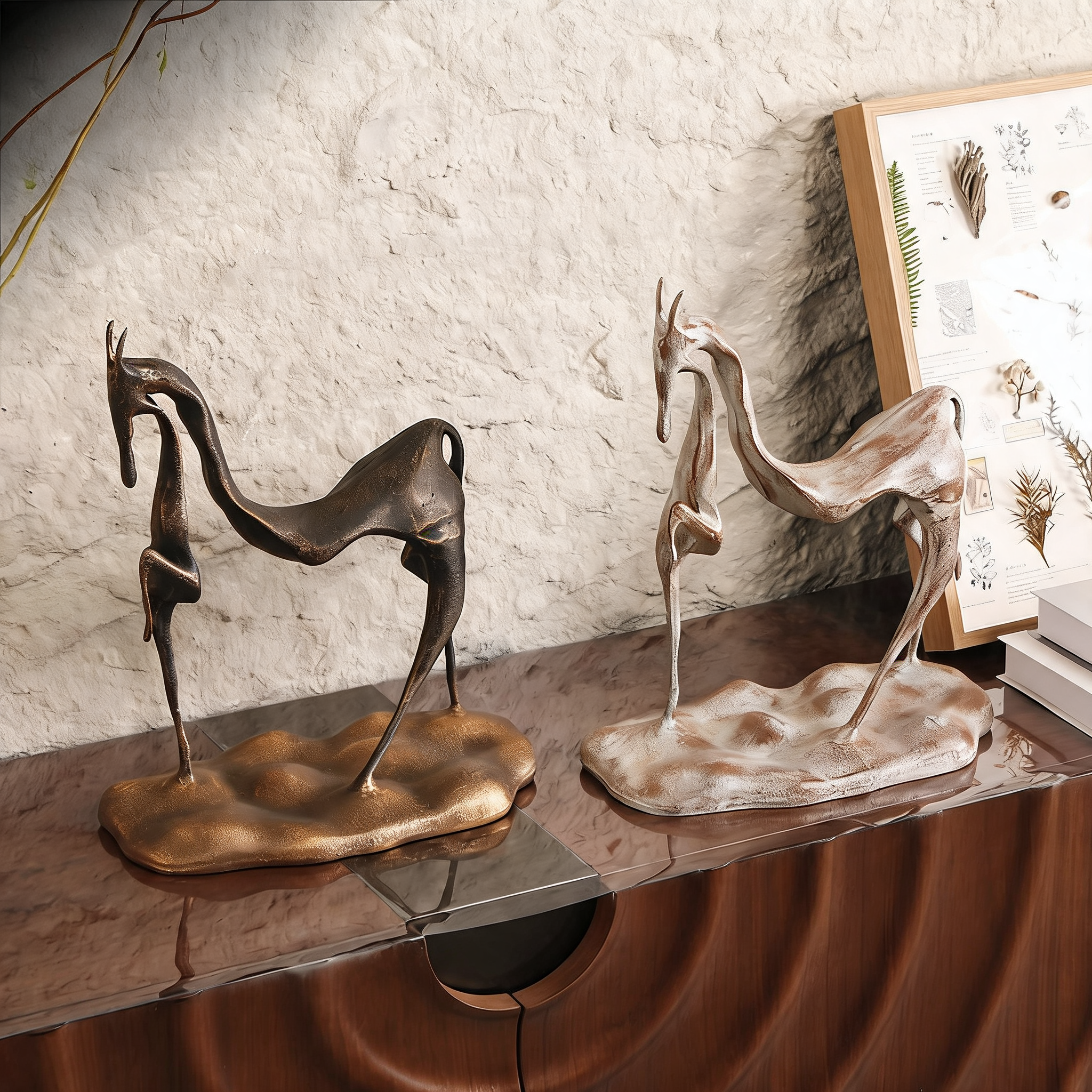 Decor Sculpture Abstract Horse Decorative Tabletop Sculpture