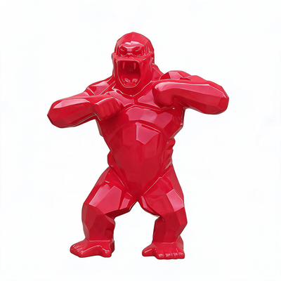 Large Resin Animal Statue Fiberglass Gorilla Sculpture
