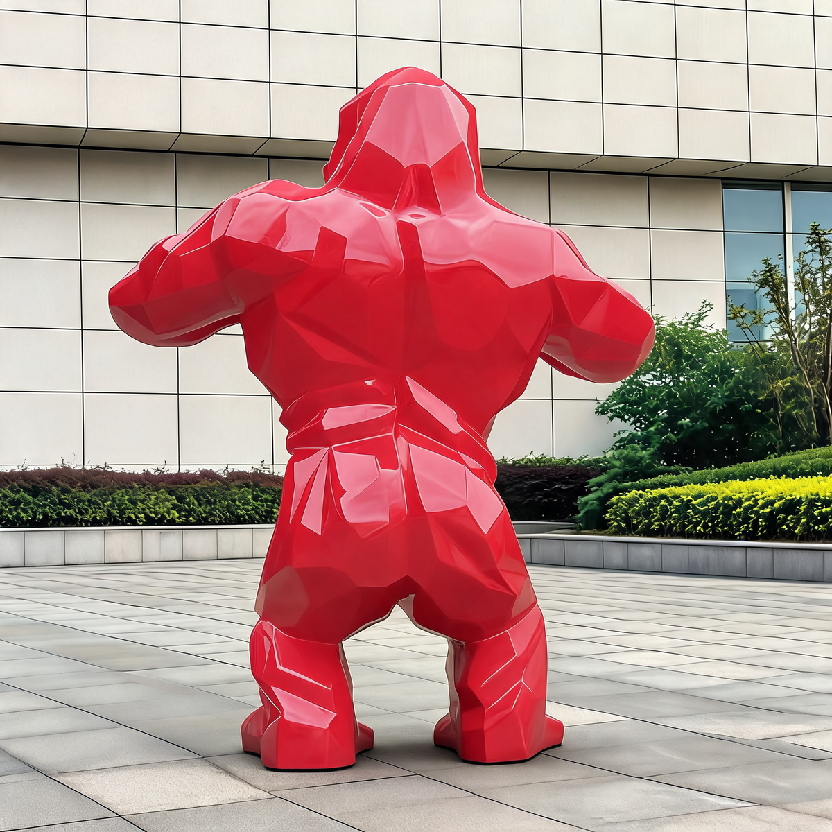 Large Resin Animal Statue Fiberglass Gorilla Sculpture