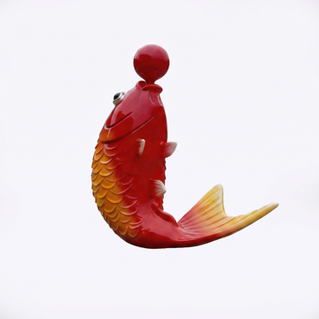 Up Koi Fiberglass Light Sculpture for Scenic Spot Check