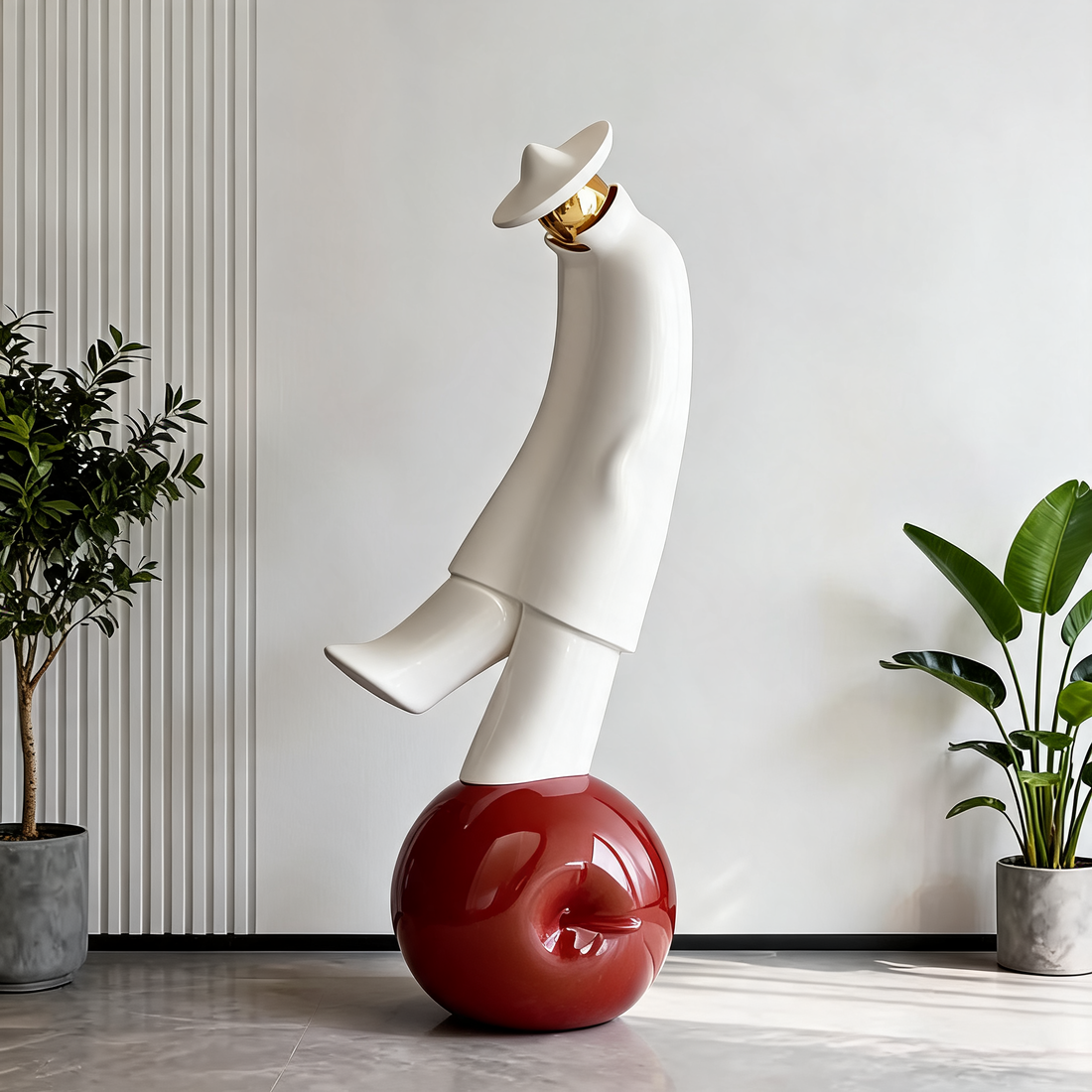 Nordic Minimalist Abstract Figure Sculpture (Fiberglass) – Indoor Decor-Decorative Sculpture-OVERSCALE ART