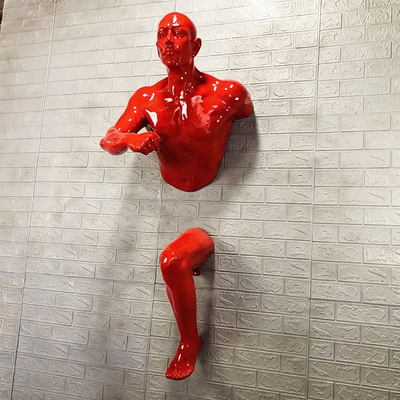 Three-Figure Resin Wall Sculpture Hanging Ornament