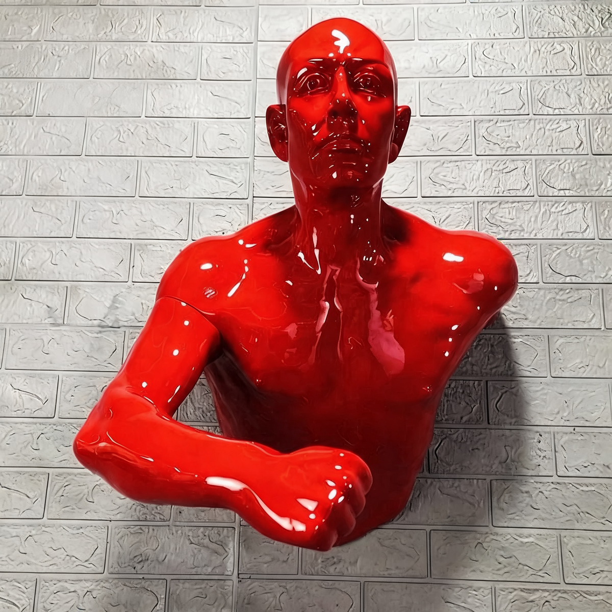 Three-Figure Resin Wall Sculpture Hanging Ornament