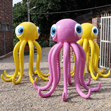 Fiberglass Octopus Sculpture for Photo-Friendly Displays
