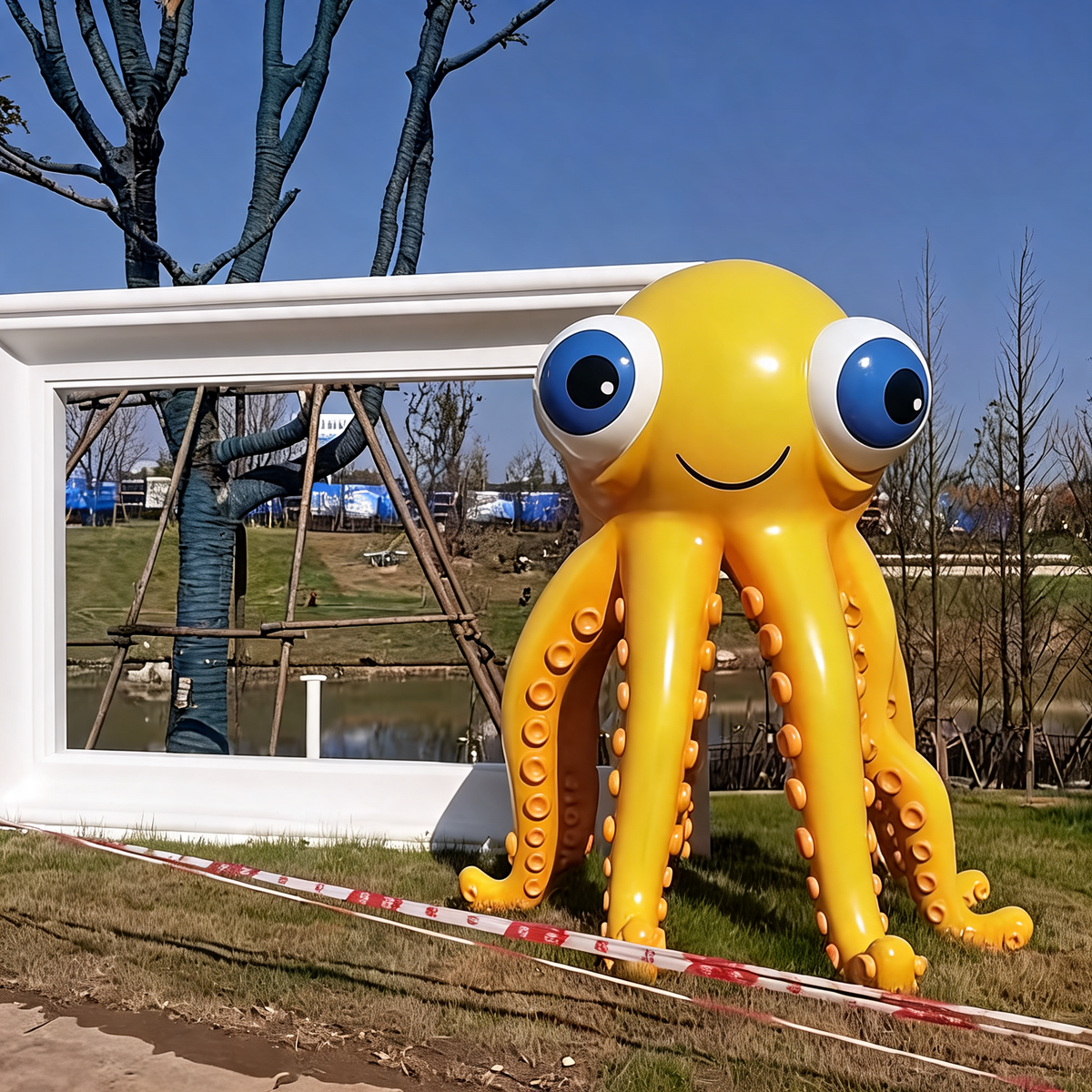 Fiberglass Octopus Sculpture for Photo-Friendly Displays