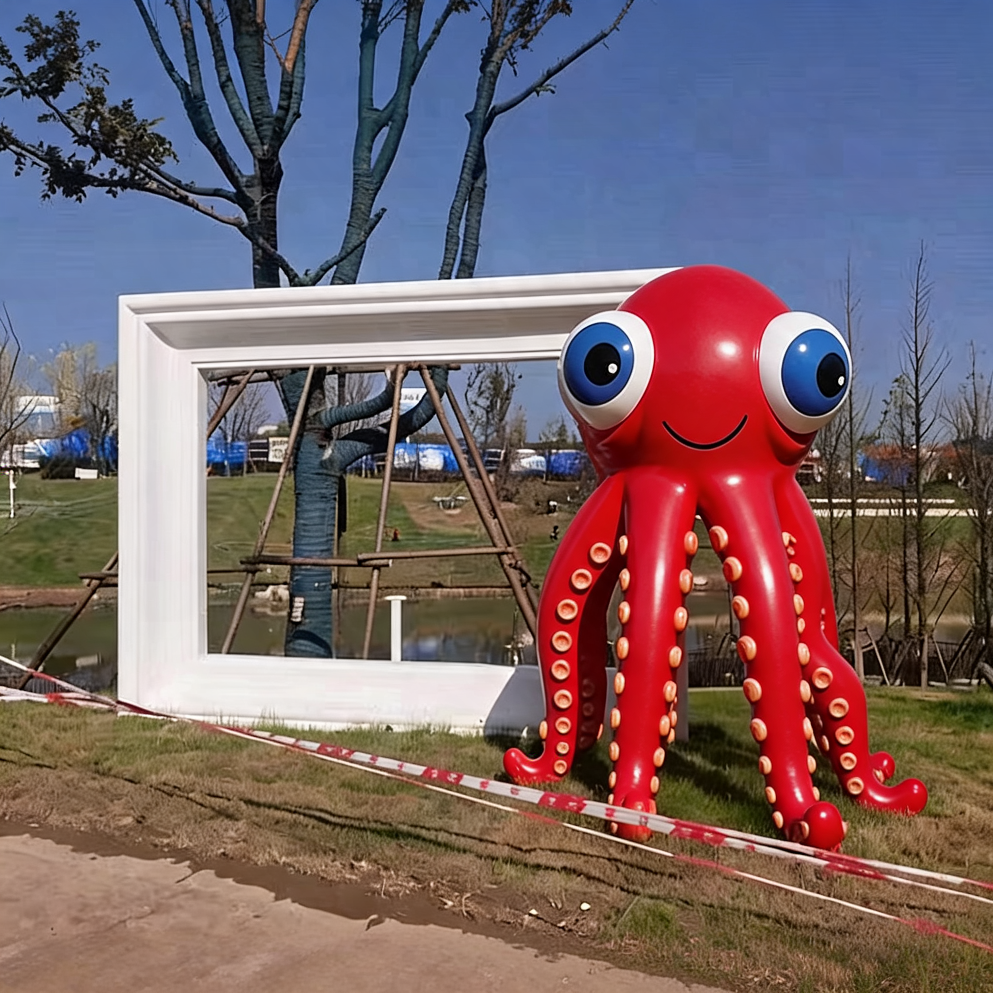 Fiberglass Octopus Sculpture for Photo-Friendly Displays